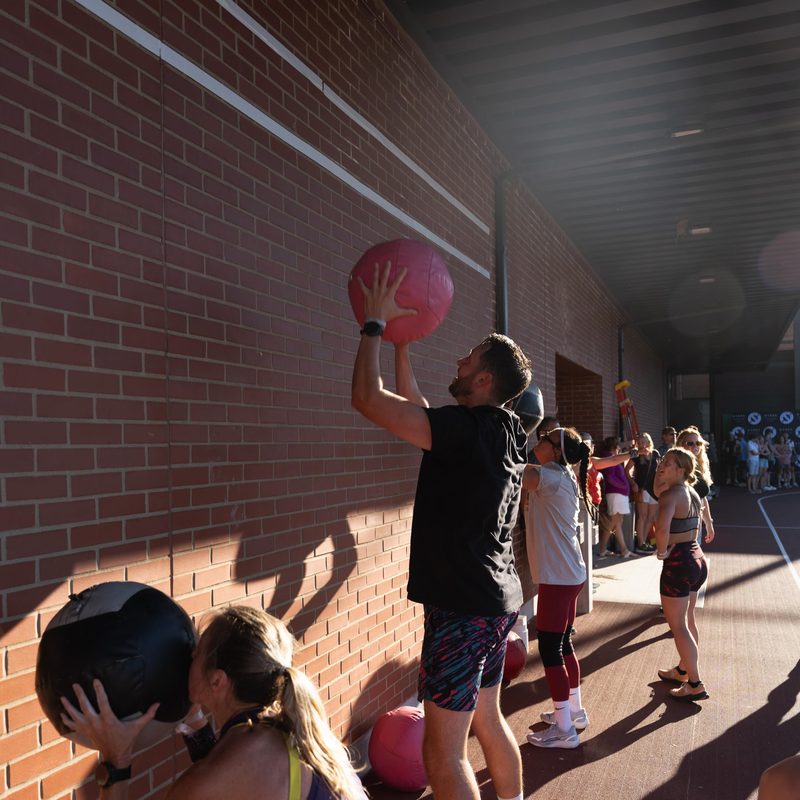 Wall balls at the HYROX simulation